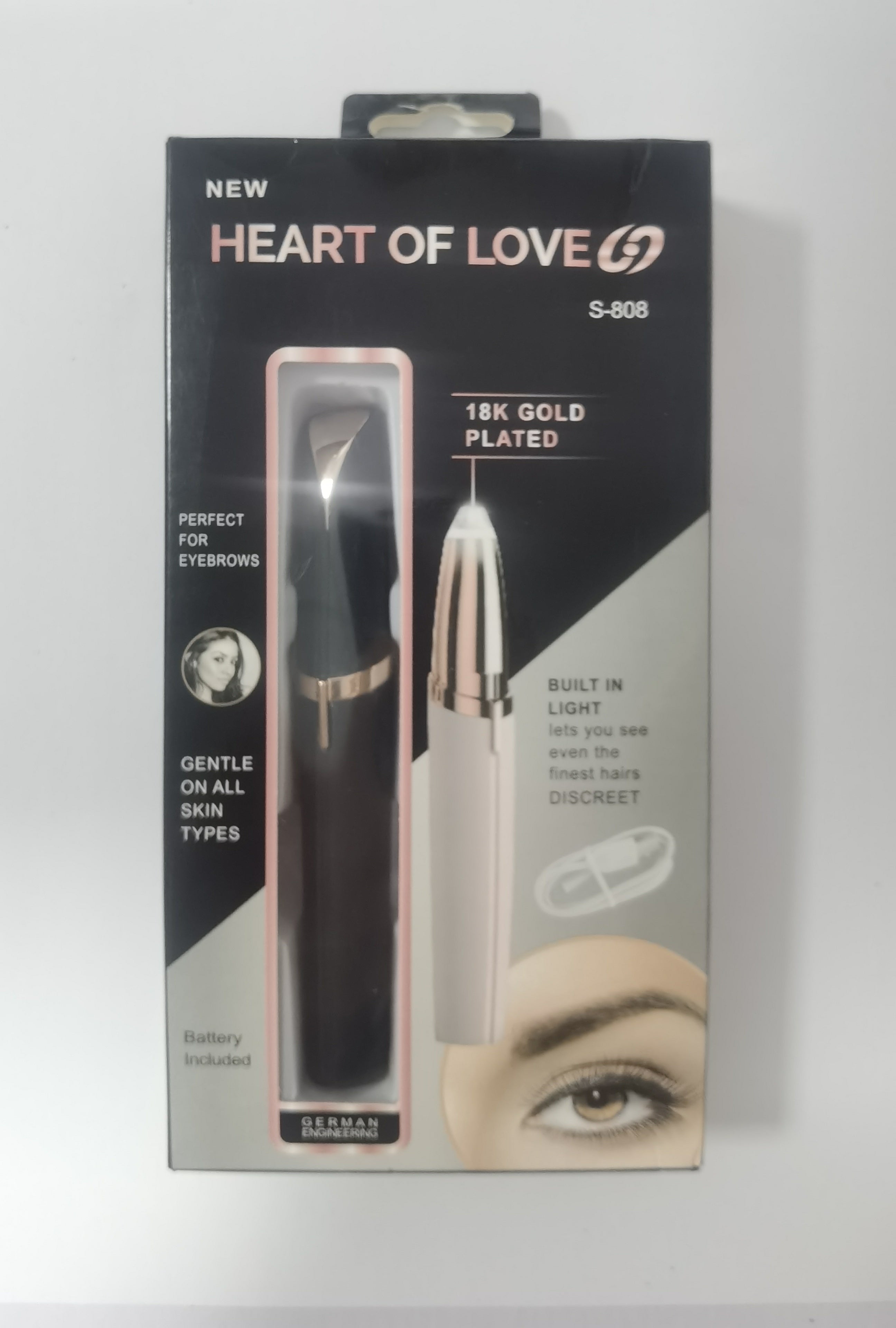 Mini Electric Eyebrow & Facial Hair Trimmer with LED Light