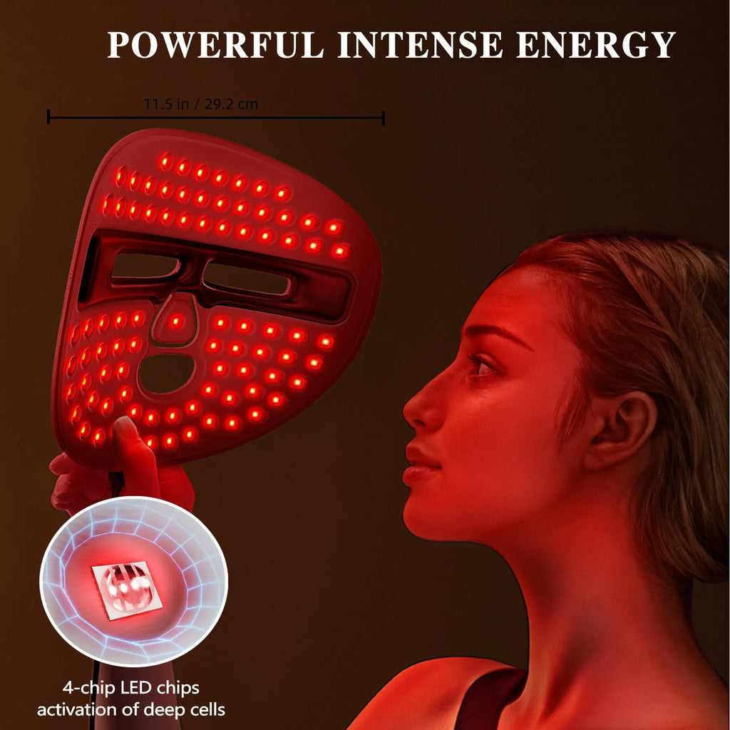 LED Face Mask — Red Light Therapy for Skin Rejuvenation, Anti-Aging & Home Skincare