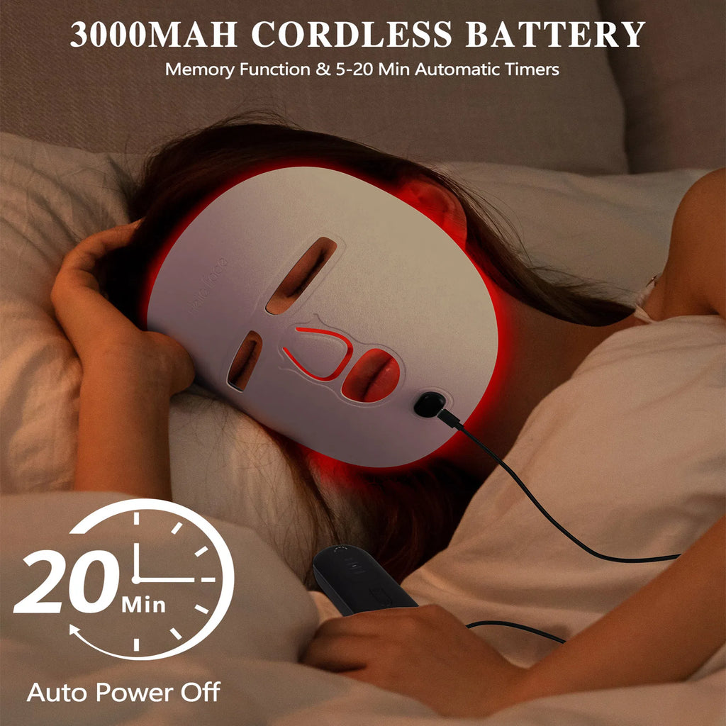 LED Face Mask — Red Light Therapy for Skin Rejuvenation, Anti-Aging & Home Skincare