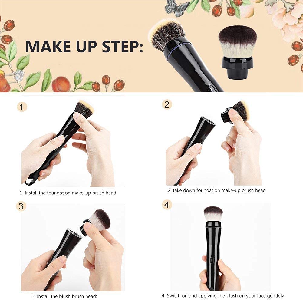 Electric Makeup Brush — Portable USB Rechargeable for Foundation, Blush & Contour