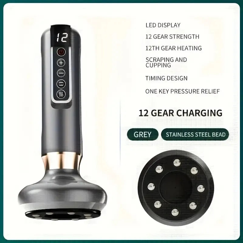 Electric Vacuum Cupping Massager | 12-Level Body Gua Sha