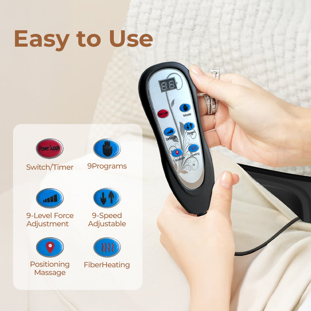 Heated Back Massager Seat Pad