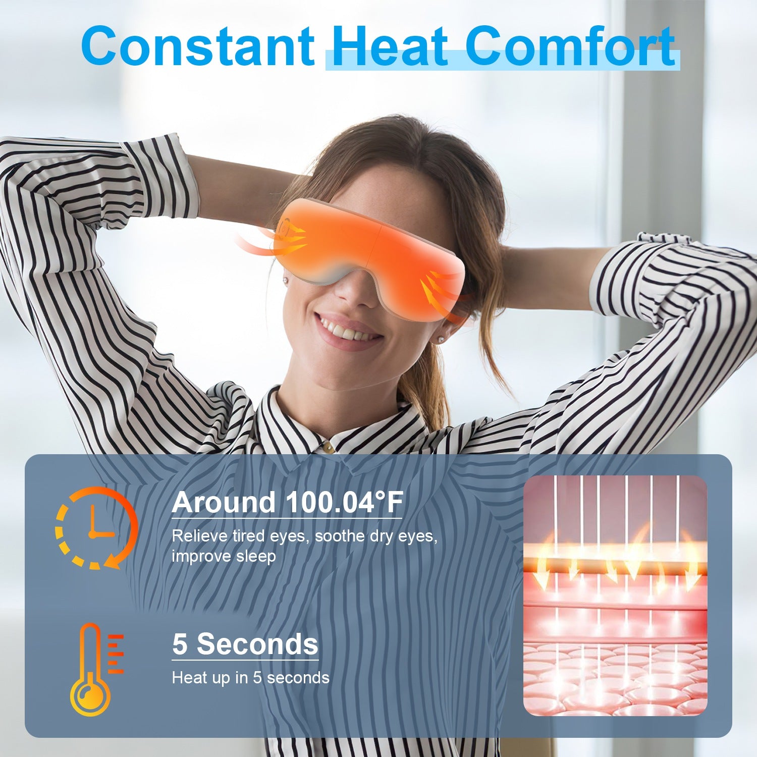 Eye Massager with Heat, Music & Air Pressure