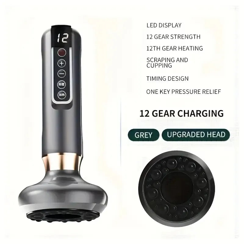 Electric Vacuum Cupping Massager | 12-Level Body Gua Sha
