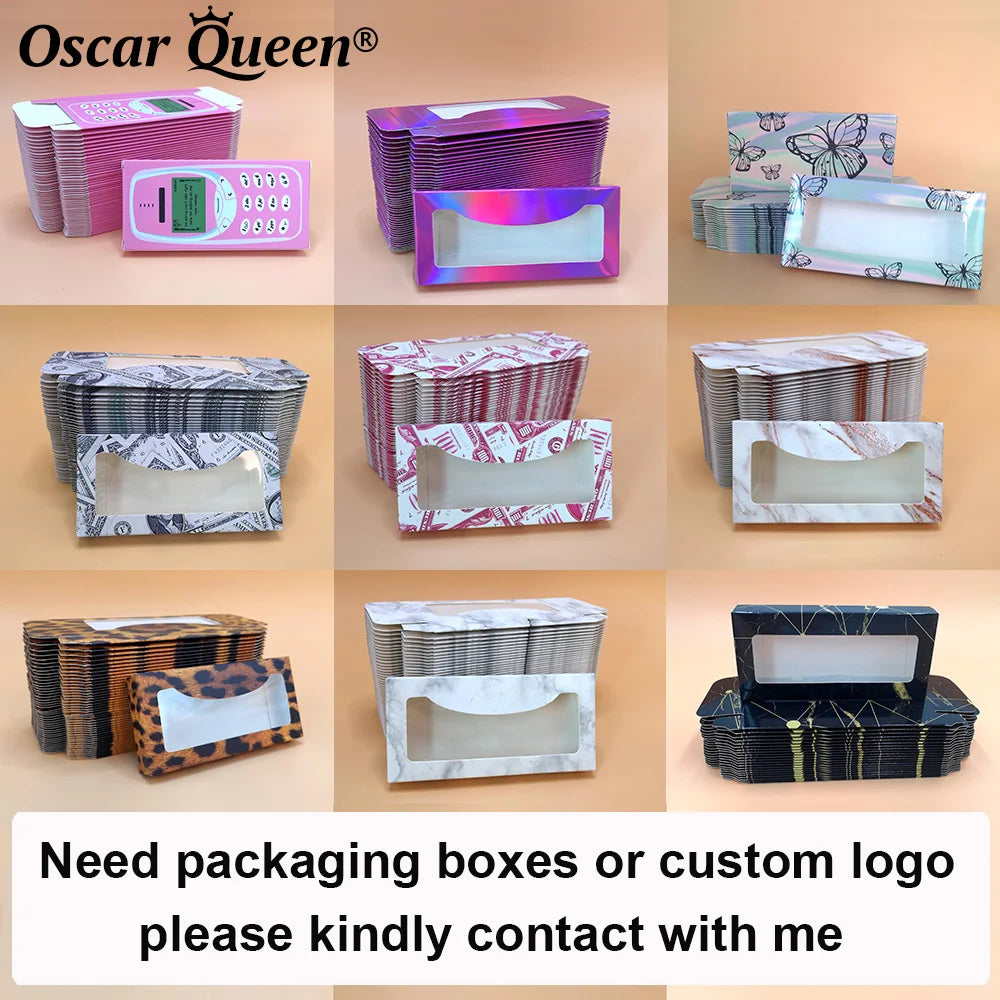 Fluffy Glitter Ombre Colored Lashes 5D Natural Mink Lashes Bulk Wholesale Magnetic Eyelashes Extension Makeup Lash Box Packaging