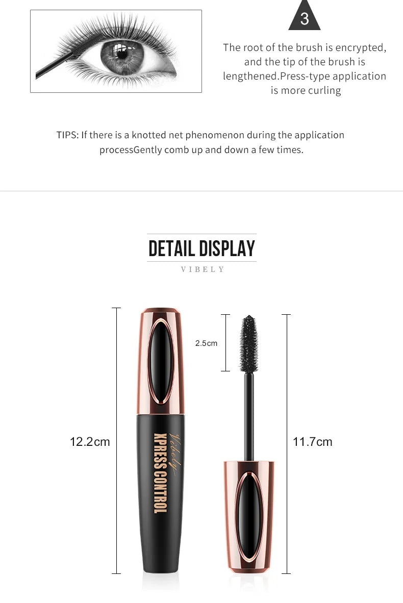 4D Silk Fiber Mascara — Waterproof Volumizing & Lengthening