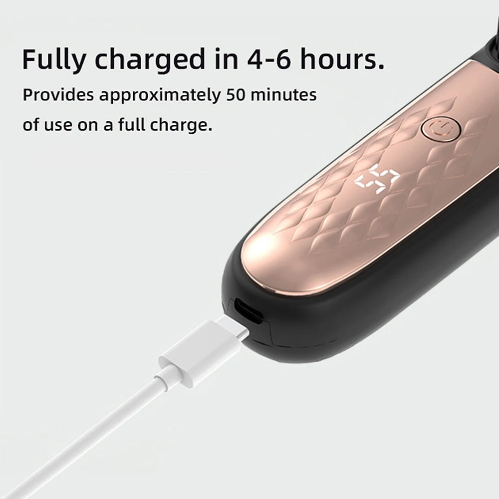 Cordless Hair Straightener Brush — Negative Ion Ceramic Heating Comb for Smooth, Frizz-Free Hair