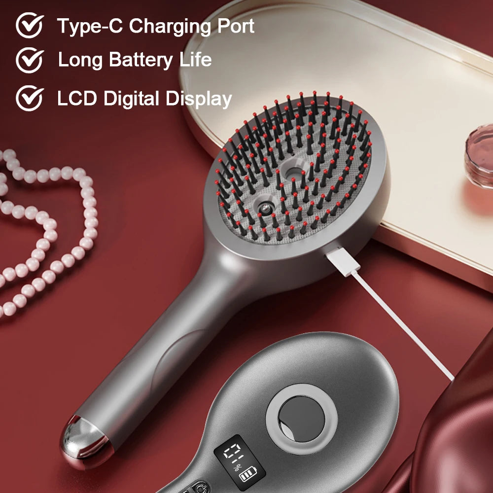 Hair Care Spray Massage Comb Red Light Scalp Massage Hairbrush Head Massager Hair Sprayer Atomizing Brush Hair Growth Comb
