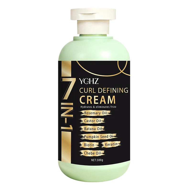 Curly Hair Care Cream, Deeply Moisturizing and Long-Lasting, Suitable for Wavy and Curly Hair, Protective Perm and Curl Enhancement Cream, Suitable for All Hair Types