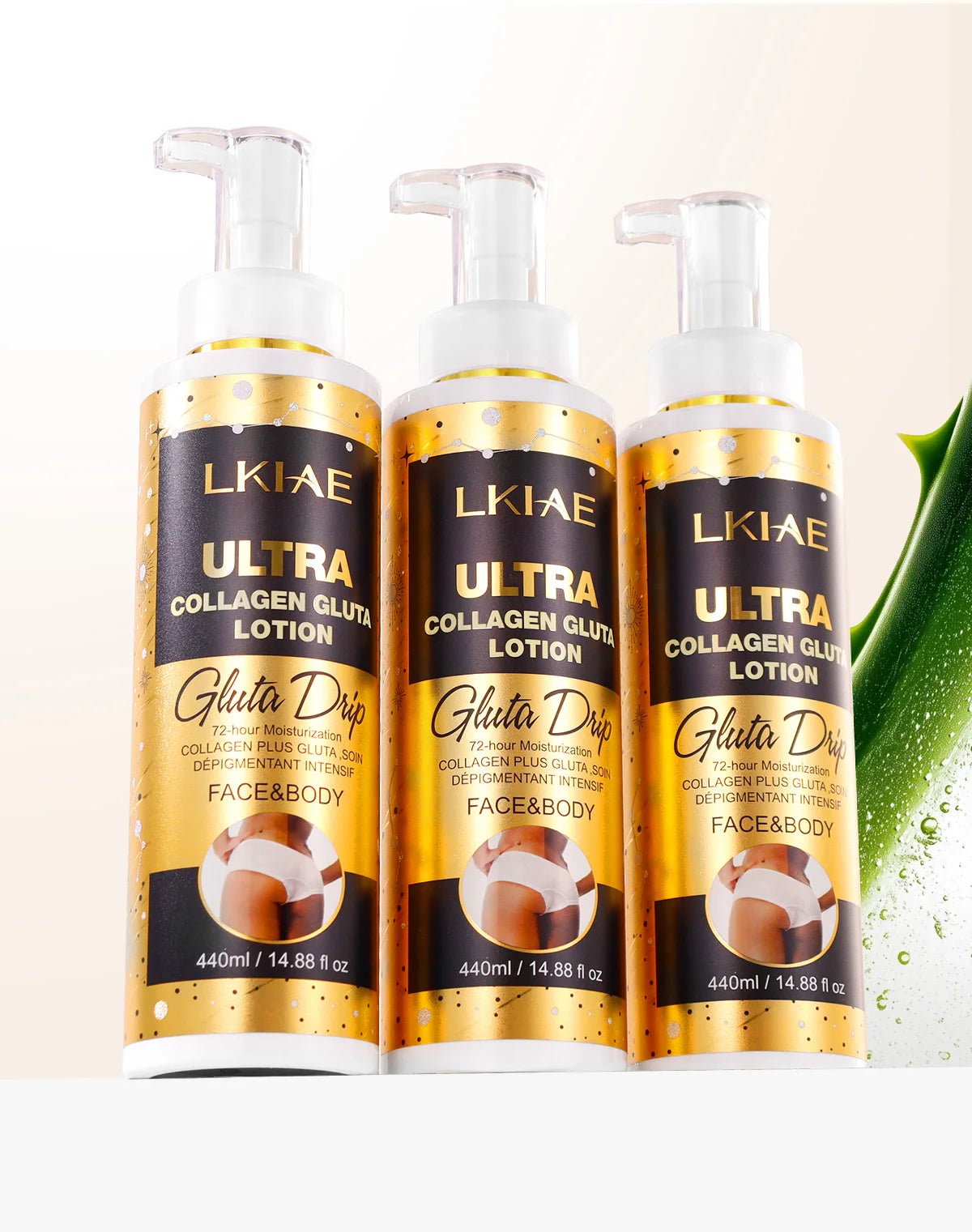 LKIAE Ultra Glutathione and Collagen Lighten Set, Moisturizer, Reduce Dark Spots, Improve Roughness, Leaving Skin Soft, Smooth