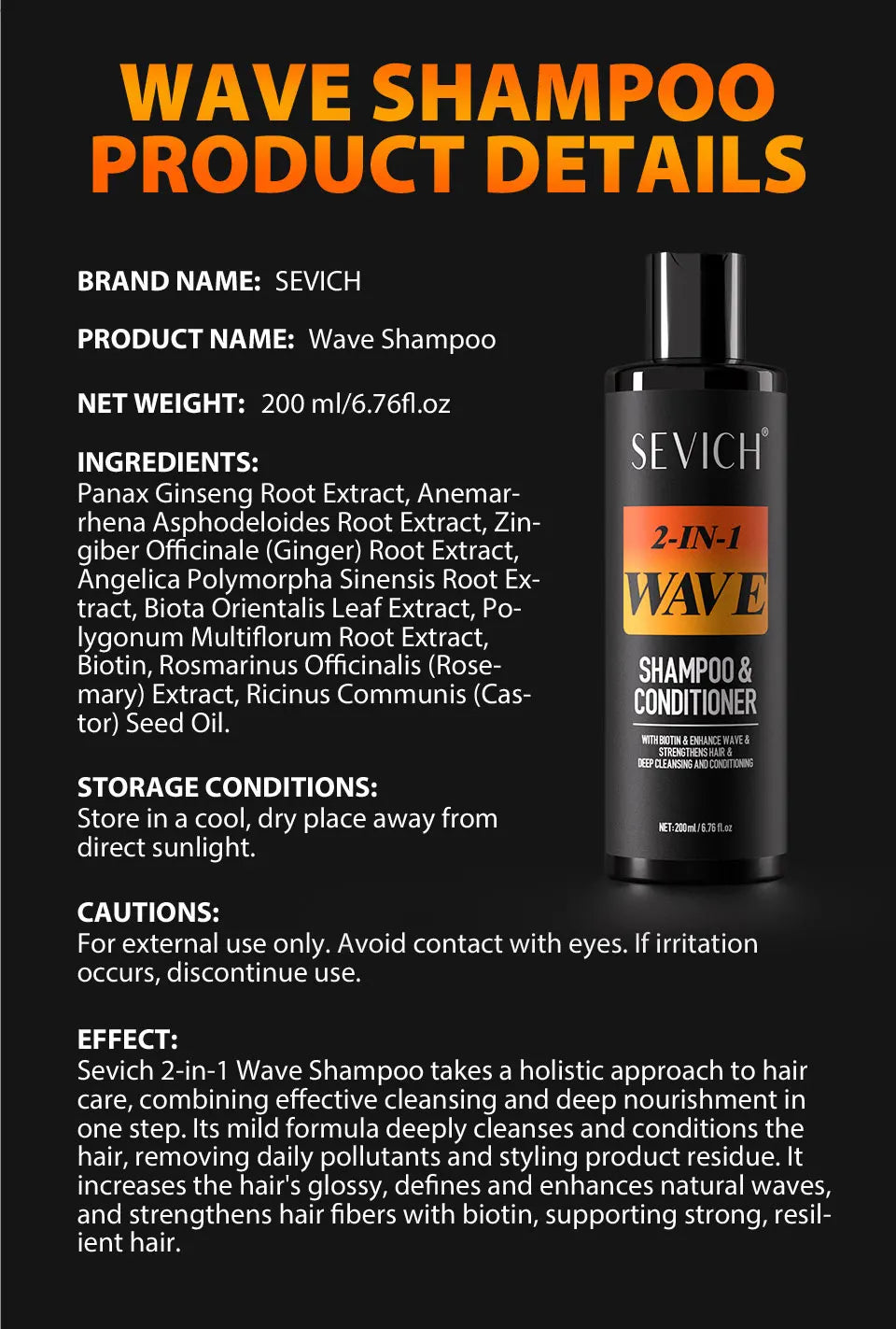 360 Waves Shampoo — Deep Clean Anti-Hair Loss & Wave Control Conditioner, 200ml