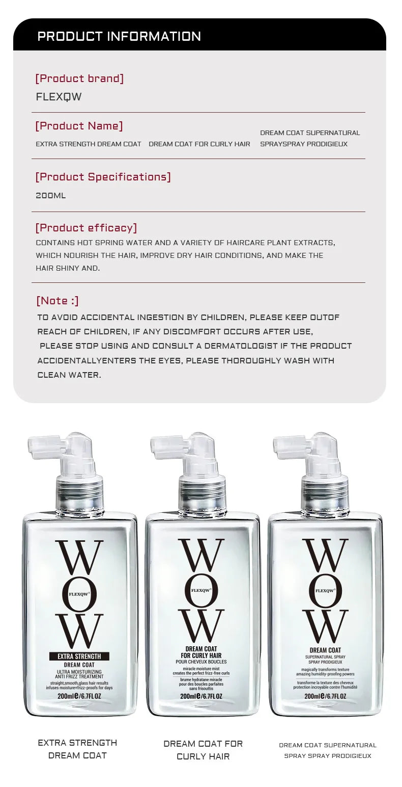 Hair Oil Spray Nourishing Conditioning Oil Deeply Moisturizing Hair Curly Spray Gift Women Hair Care Serum