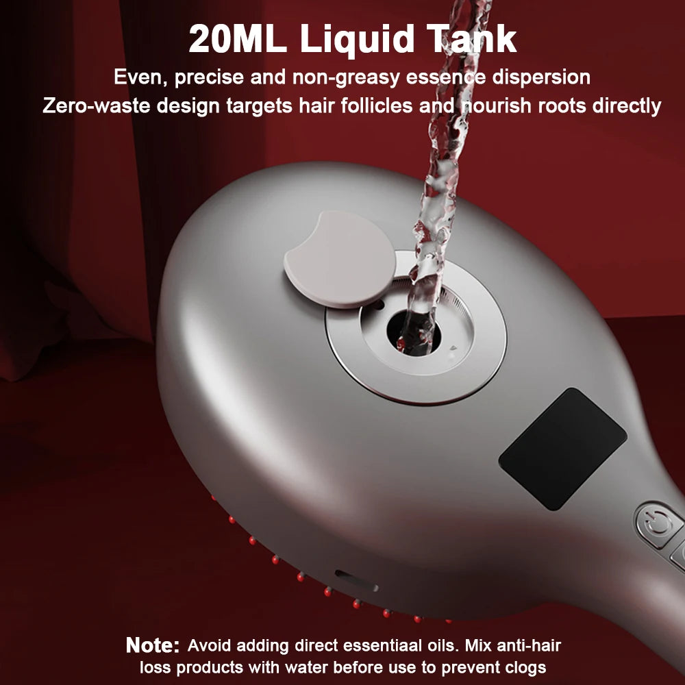 Hair Care Spray Massage Comb Red Light Scalp Massage Hairbrush Head Massager Hair Sprayer Atomizing Brush Hair Growth Comb