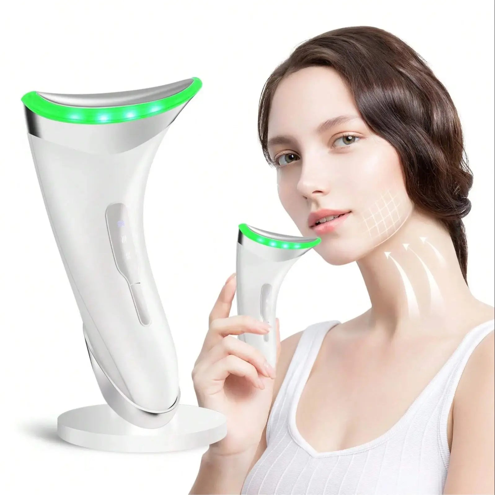 7-Color LED Facial Device for Vibrant Skin and Neck Care - Health and wellness