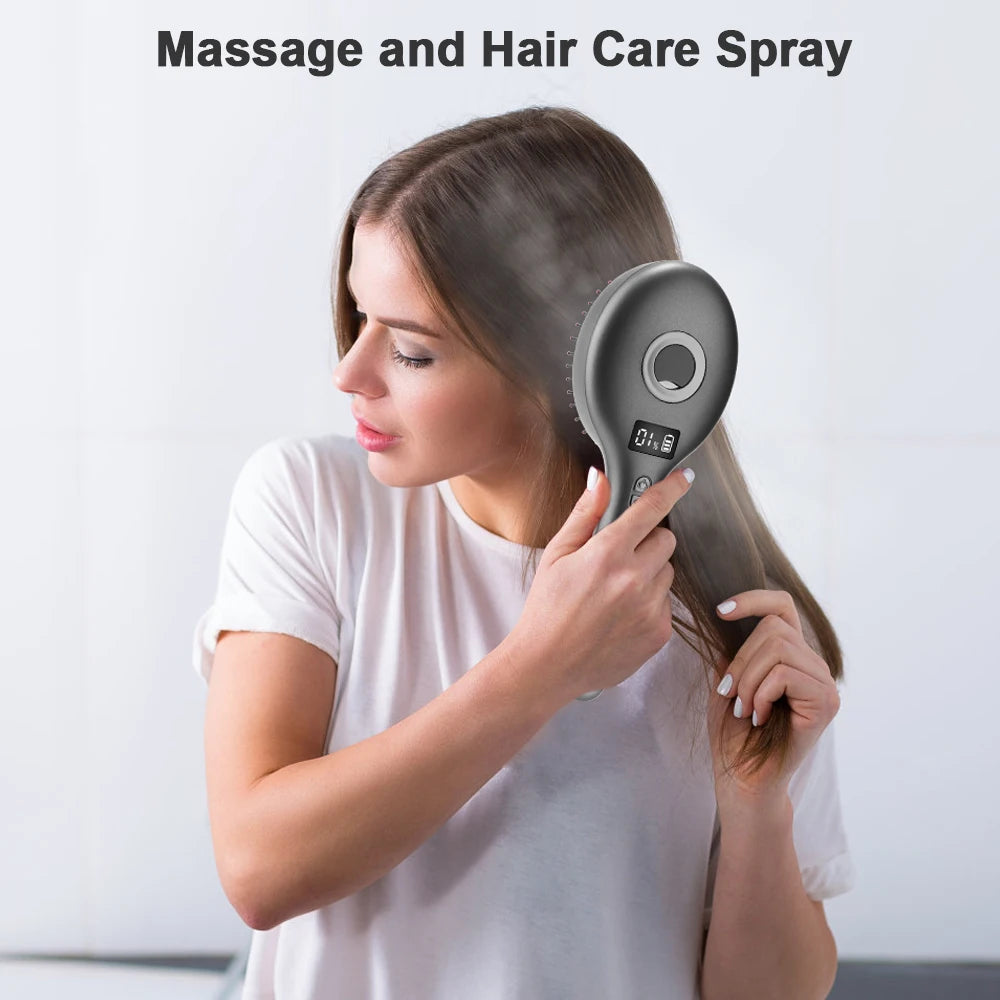 Hair Care Spray Massage Comb Red Light Scalp Massage Hairbrush Head Massager Hair Sprayer Atomizing Brush Hair Growth Comb