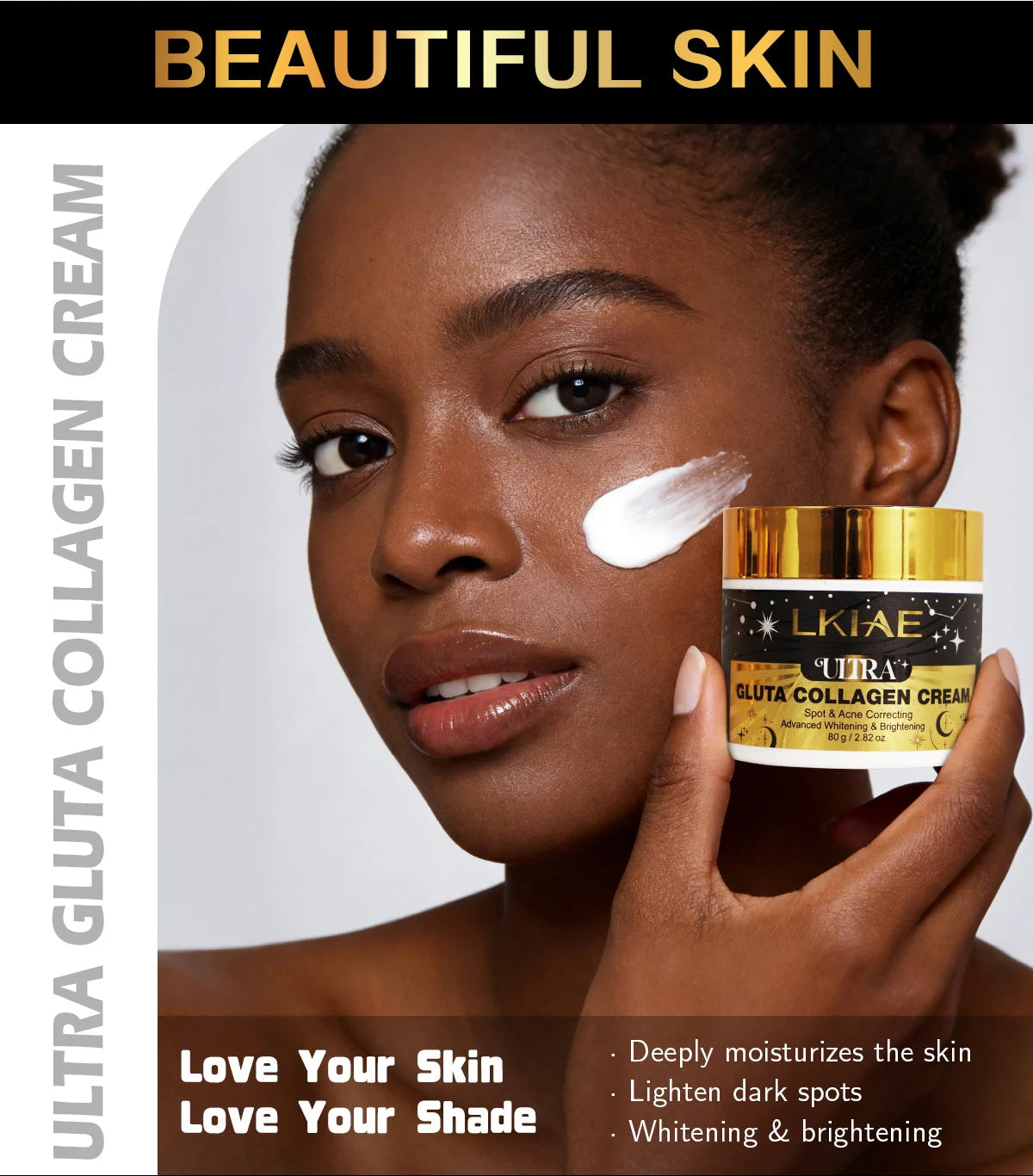 LKIAE Ultra Glutathione and Collagen Lighten Set, Moisturizer, Reduce Dark Spots, Improve Roughness, Leaving Skin Soft, Smooth