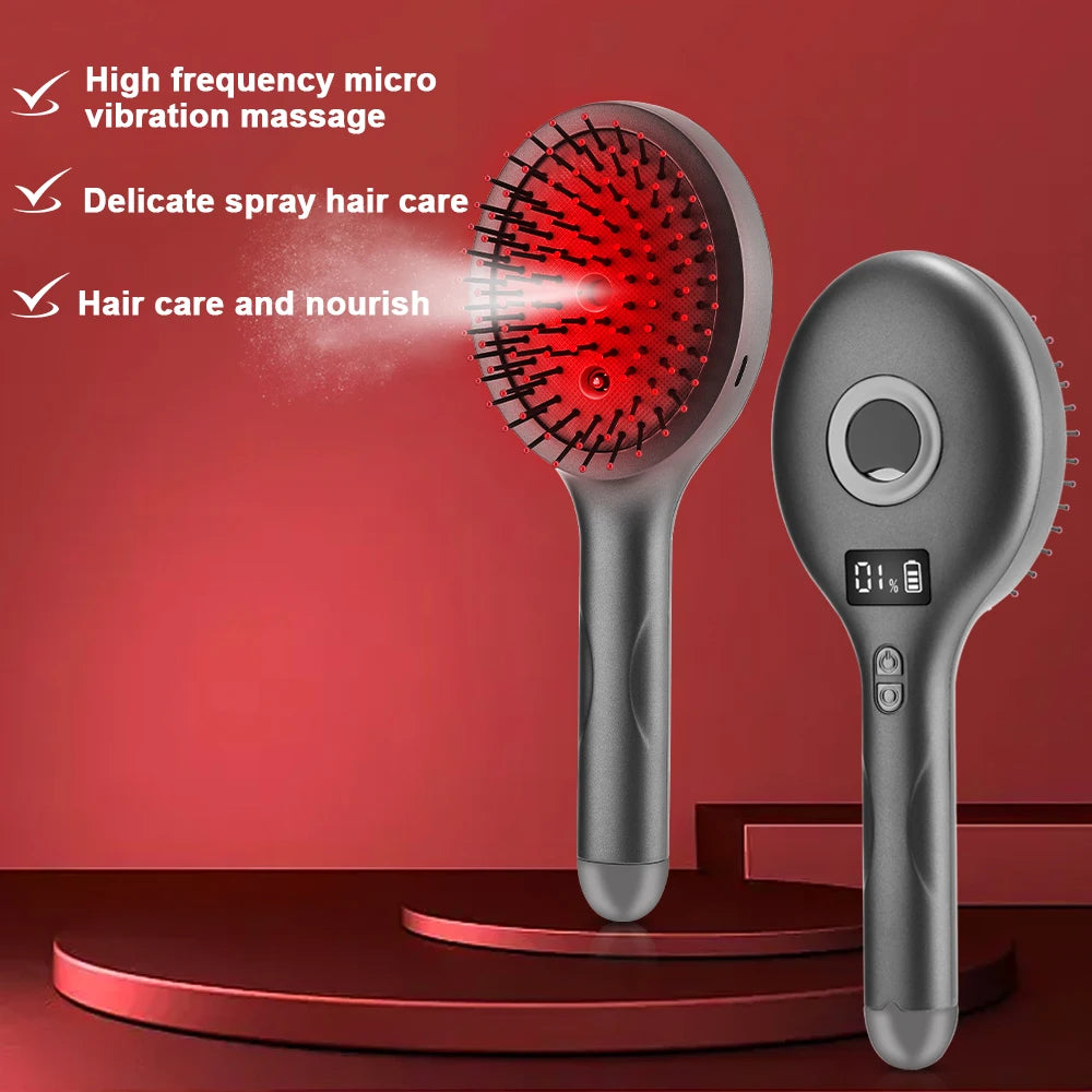 Hair Care Spray Massage Comb Red Light Scalp Massage Hairbrush Head Massager Hair Sprayer Atomizing Brush Hair Growth Comb
