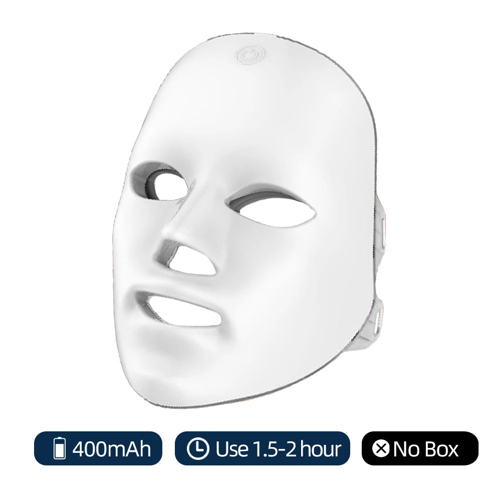 Rechargeable Facial LED Mask — 7 Colors LED Photon Therapy for Skin Rejuvenation & Anti-Aging