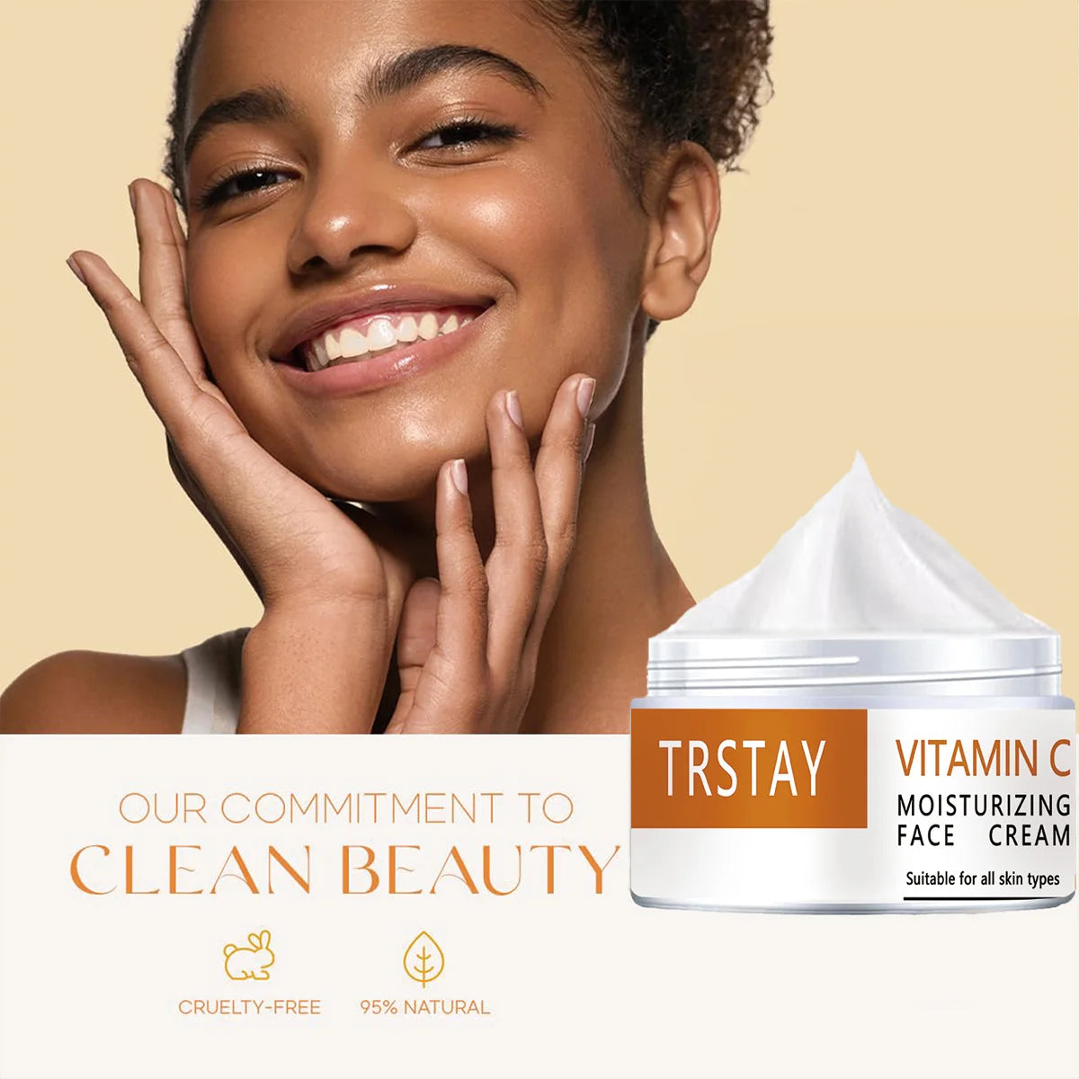 TRSTAY face cream Vitamin C desalinates pigment, black spots, brightens skin, beauty and health care