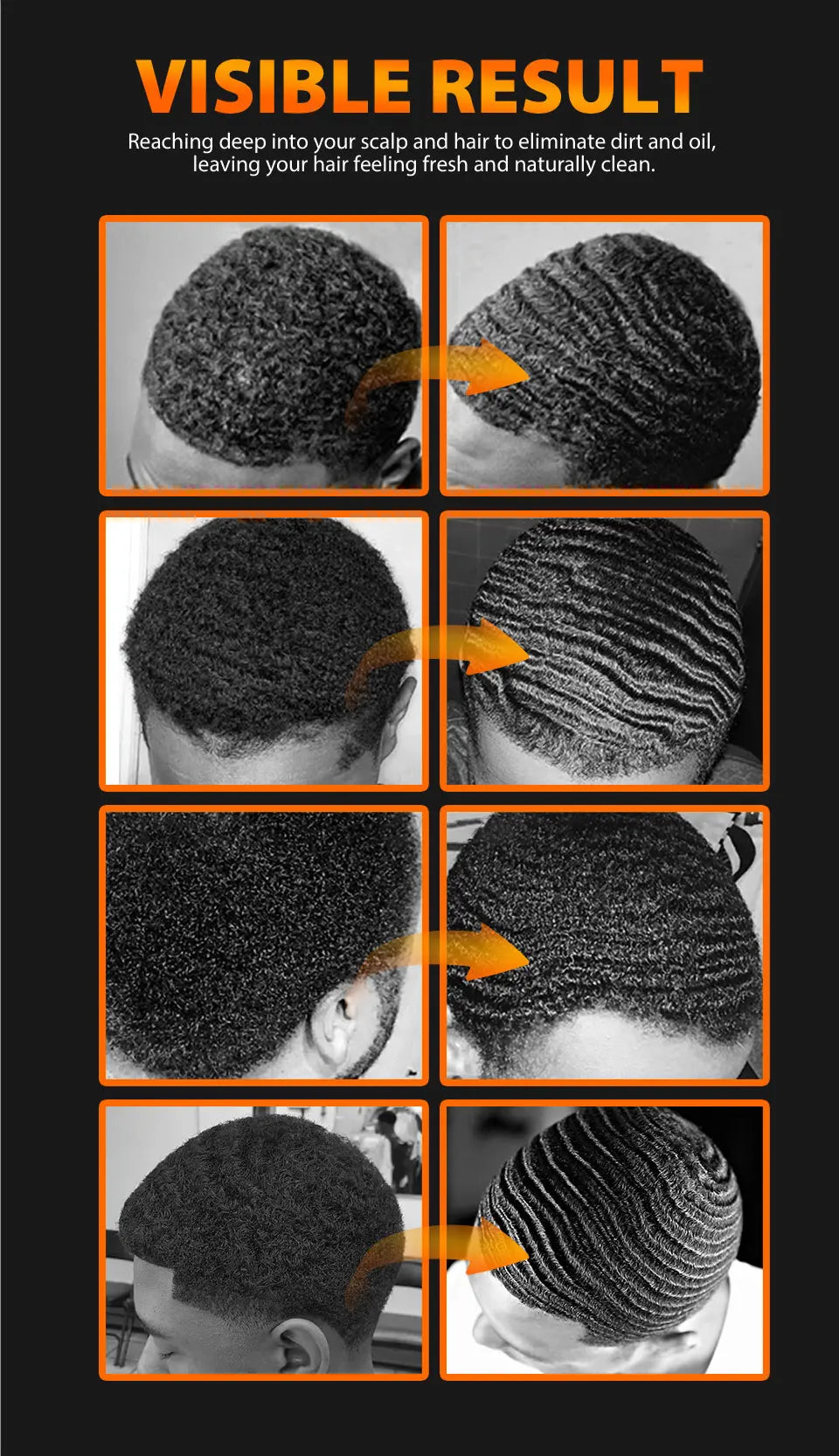 360 Waves Shampoo — Deep Clean Anti-Hair Loss & Wave Control Conditioner, 200ml