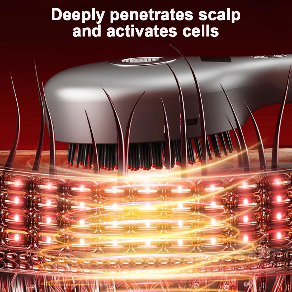 Hair Care Spray Massage Comb Red Light Scalp Massage Hairbrush Head Massager Hair Sprayer Atomizing Brush Hair Growth Comb