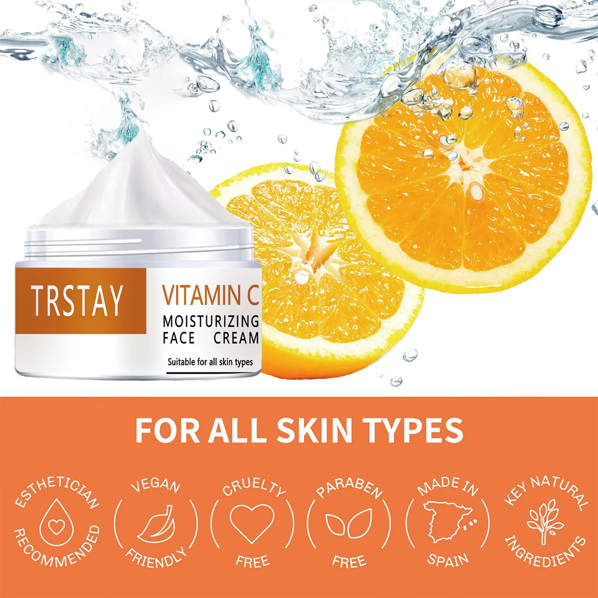 TRSTAY face cream Vitamin C desalinates pigment, black spots, brightens skin, beauty and health care