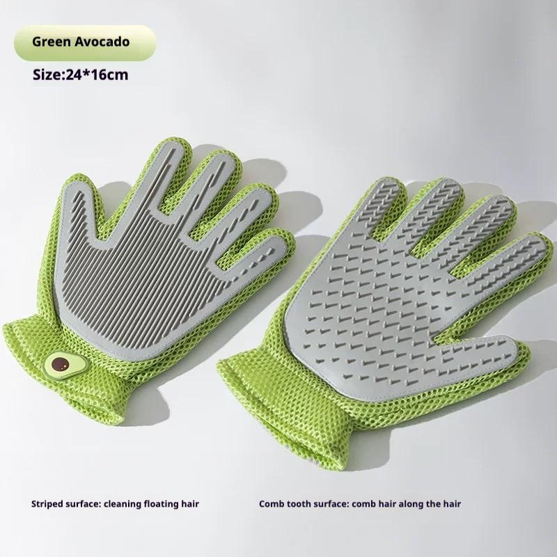2-in-1 Pet Grooming Glove for Cats & Dogs — Hair Removal & Massage