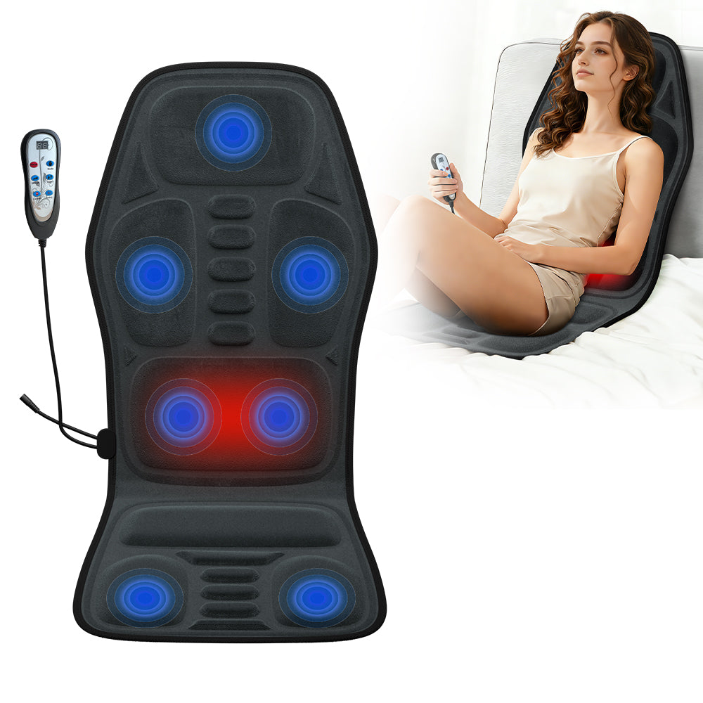 Heated Back Massager Seat Pad