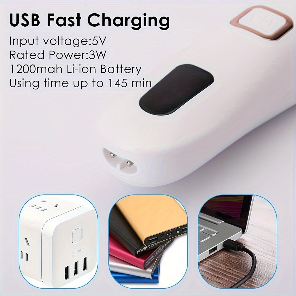 Electric Foot Callus Remover & Pedicure Kit — 3 Roller Heads, Rechargeable