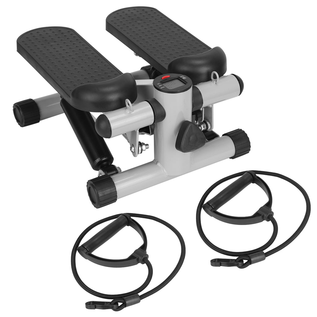 Mini Fitness Stepper with Resistance Bands & LCD Monitor