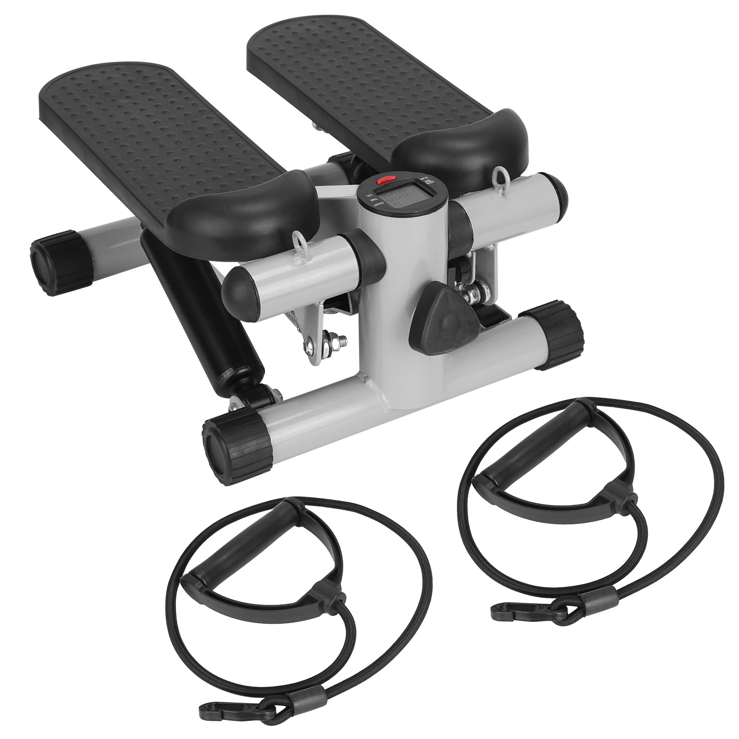 Mini Fitness Stepper with Resistance Bands & LCD Monitor