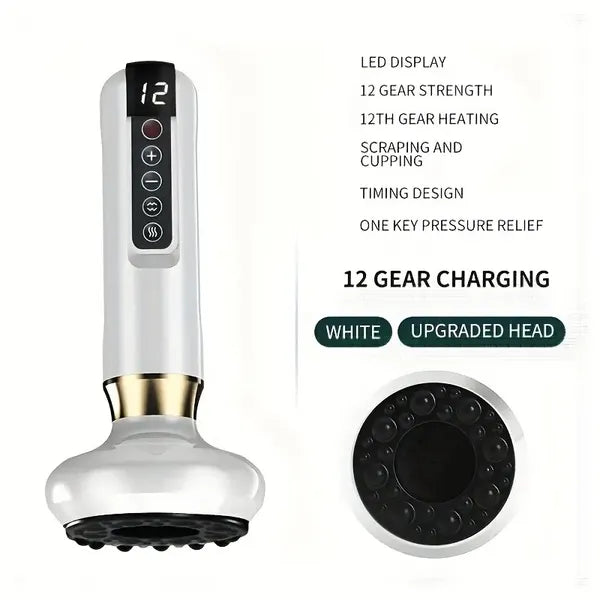 Electric Vacuum Cupping Massager | 12-Level Body Gua Sha