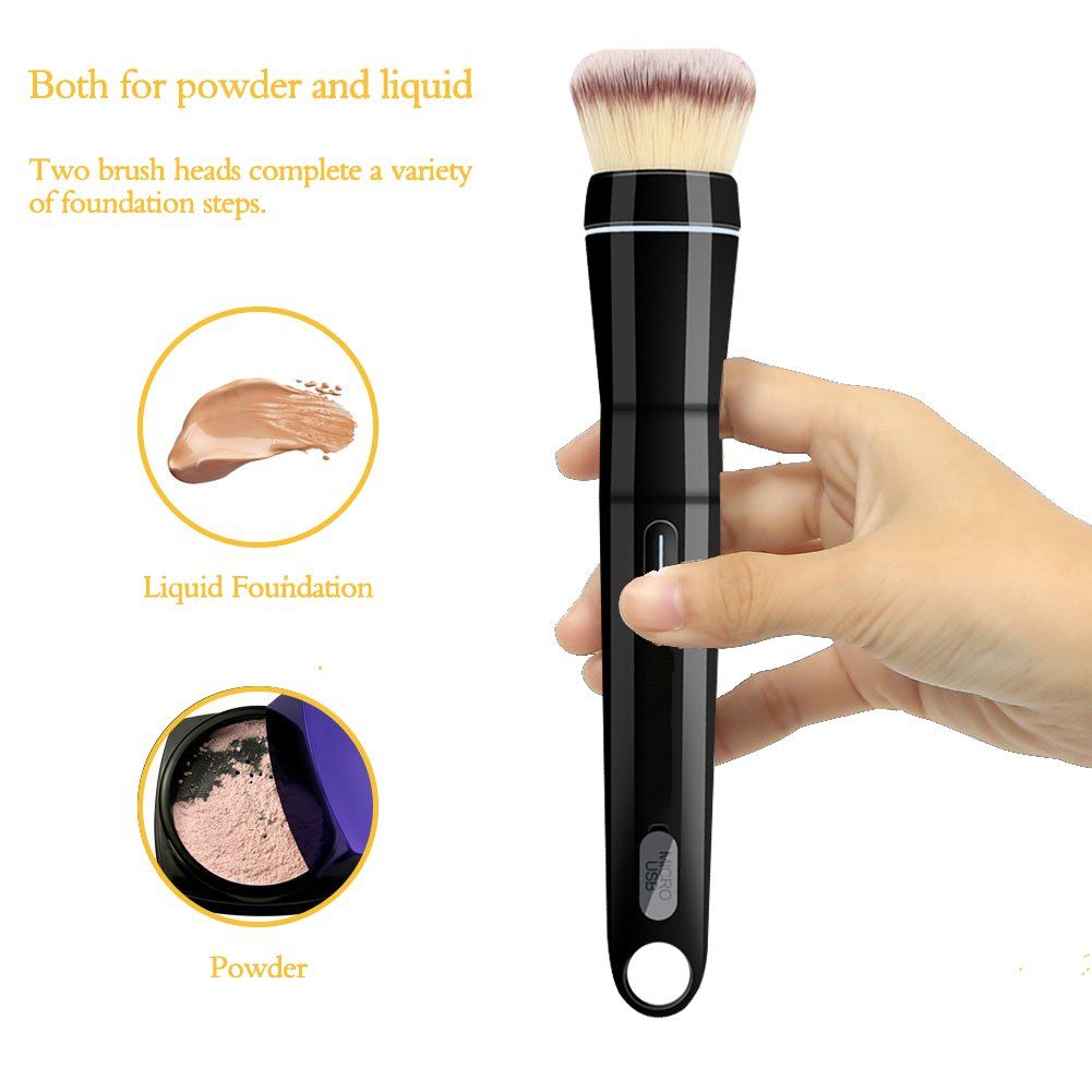 Electric Makeup Brush — Portable USB Rechargeable for Foundation, Blush & Contour