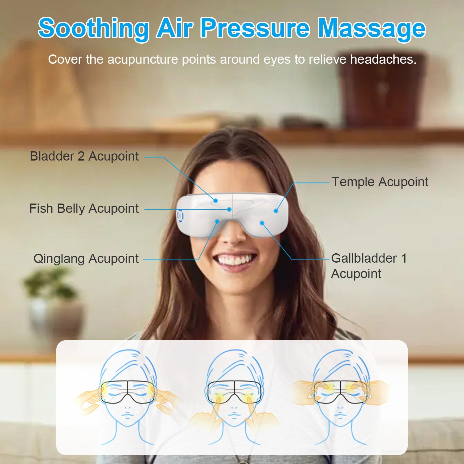Eye Massager with Heat, Music & Air Pressure