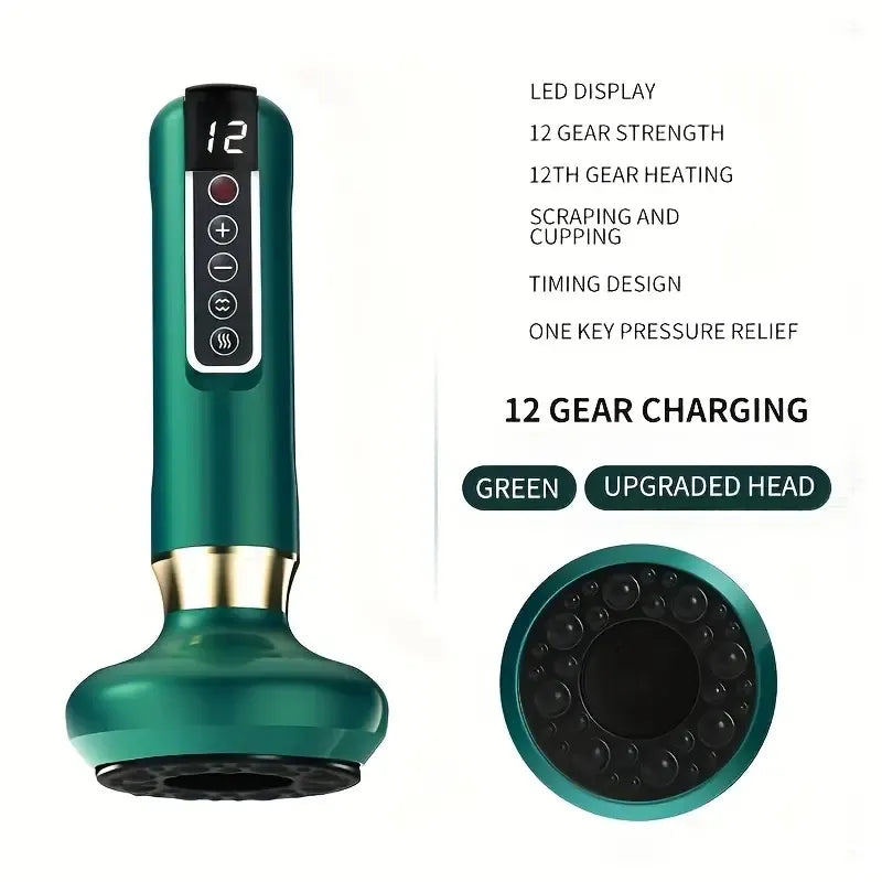Electric Vacuum Cupping Massager | 12-Level Body Gua Sha