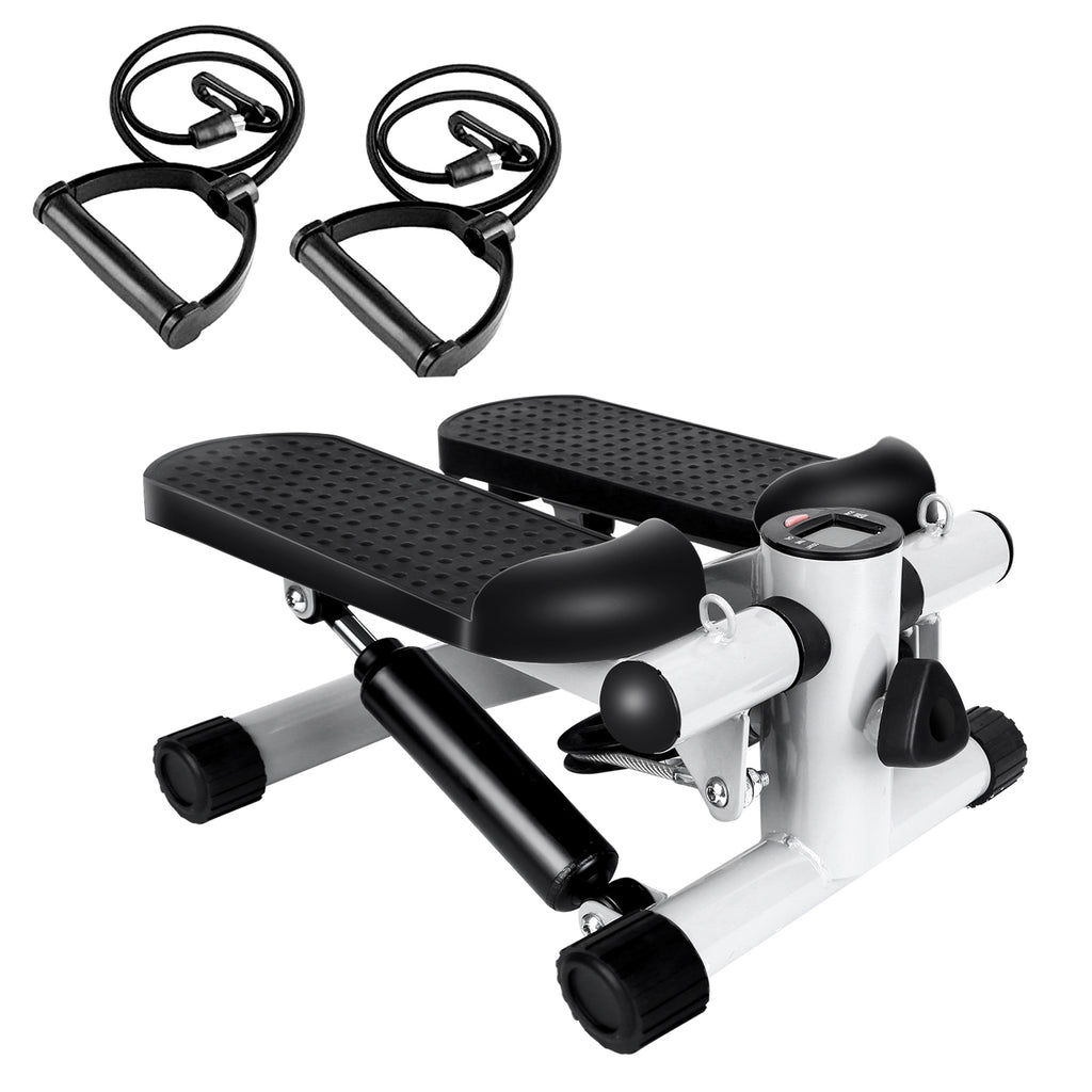 Mini Fitness Stepper with Resistance Bands & LCD Monitor